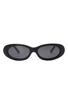 Audrey Oval-frame Sunglasses-Black