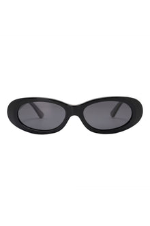 Audrey Oval-frame Sunglasses-Black