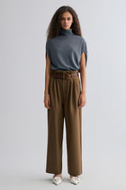 Relaxed Gabardine Trousers Pepper