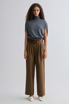 Relaxed Gabardine Trousers Pepper