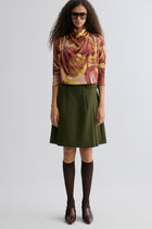 Marlene Belted Gabardine Skirt