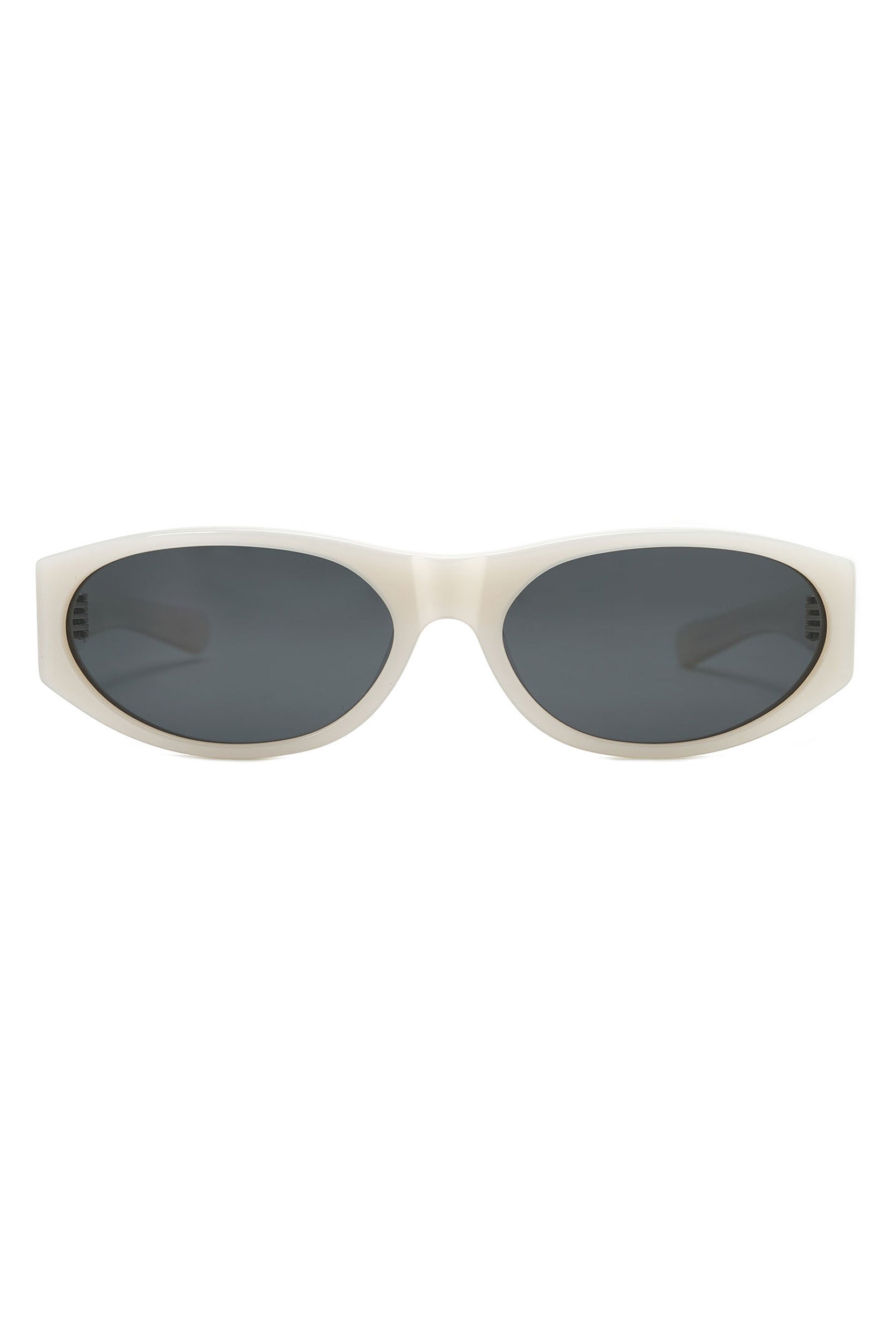 Winona Oval Sunglasses-White