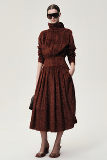 Brushed Trompe-l'œil Dress Cranberry
