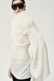 Reversible Scarf Blouse Ecru