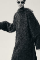 Modernist Mohair Coat Midnight