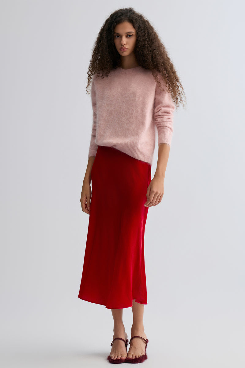 Plush Boxy  Brushed Cashmere Sweater Rosa