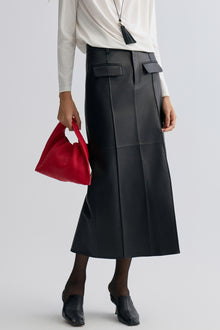 Kate Leather Column Skirt