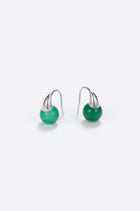 Silver-plated agate earrings