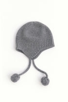 Cashmere Earflap Beanie Grey Melange