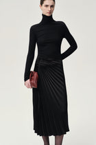 Open-back Wool Jersey Top Black