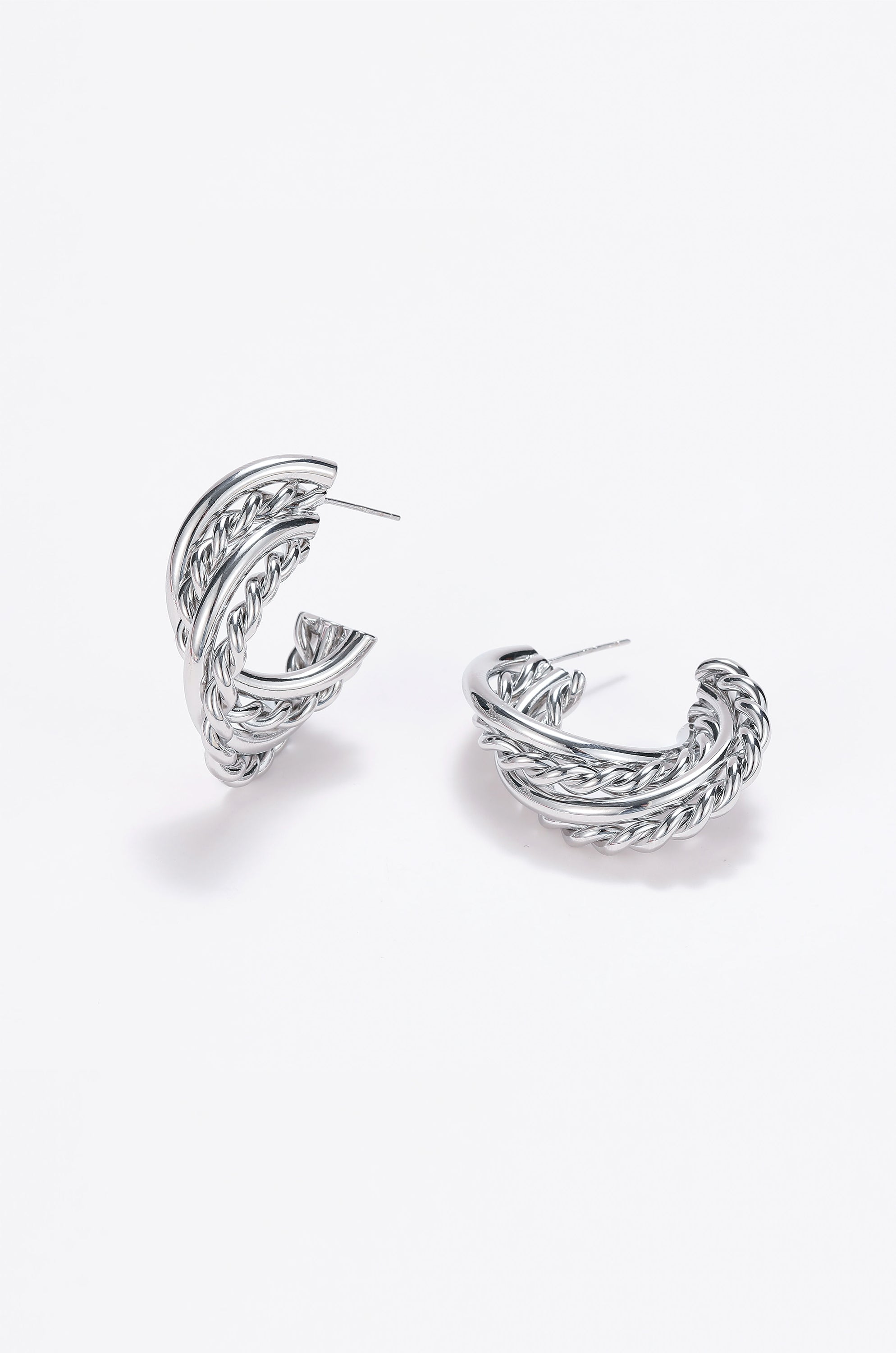 Layered band hoop Earrings