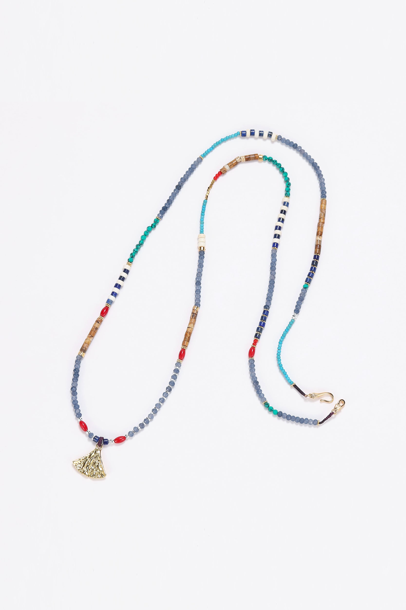Solara gold-plated multi-stone necklace