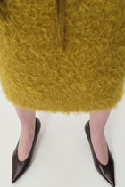 BOUCLÉ Mohair Midi Skirt Olive
