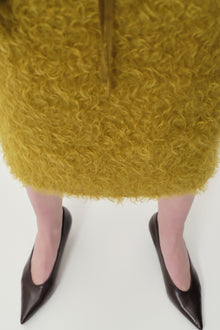 BOUCLÉ Mohair Midi Skirt Olive