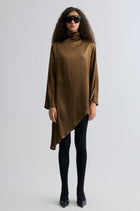 Asymmetric Slouch-neck Blouse