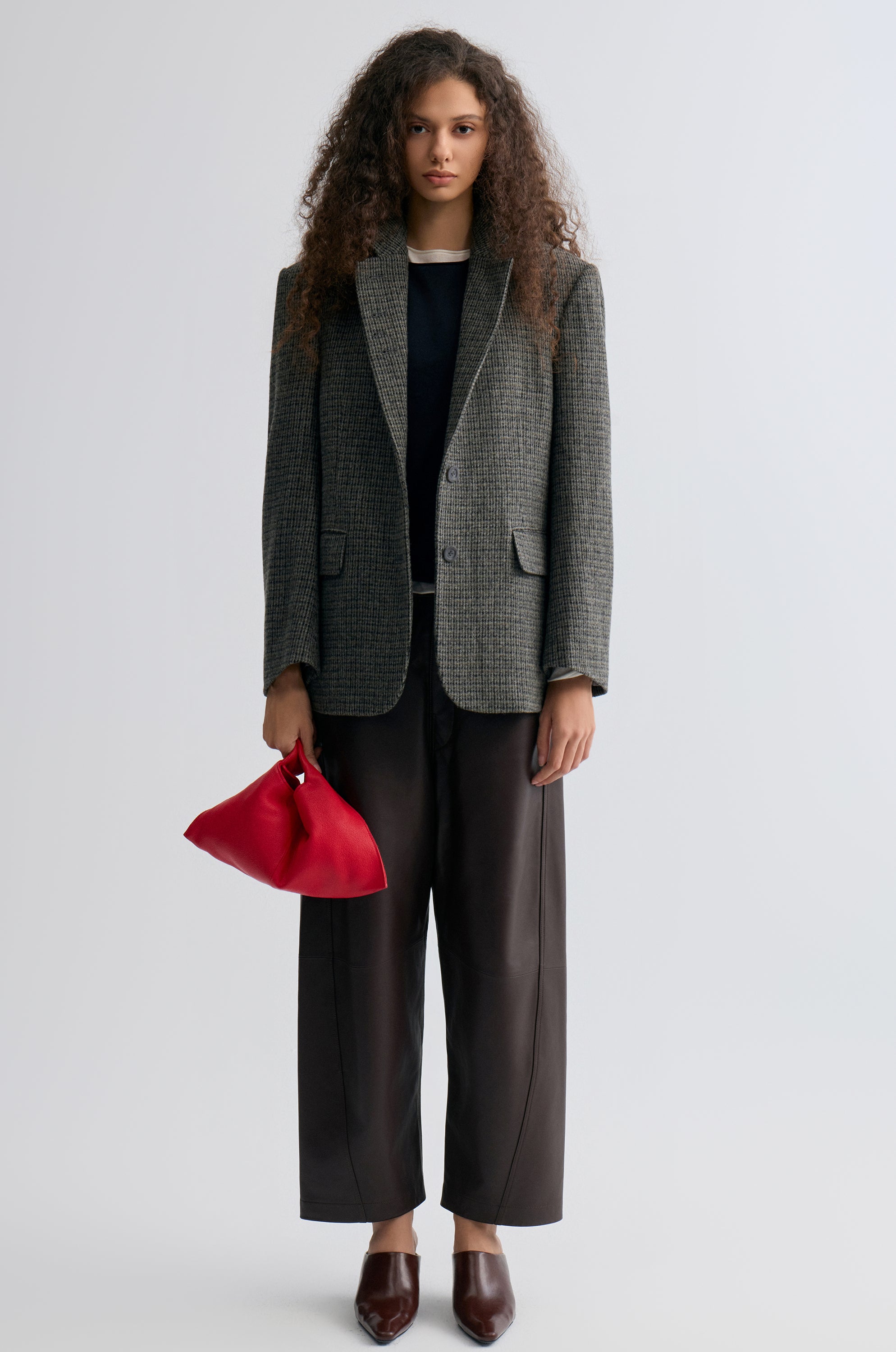 Boxy Check Blazer