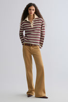 Rugby Stripe Polo Shirt Ivory