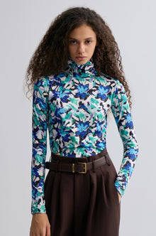 Petal Long Sleeve Turtleneck Top