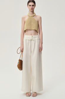 Ibiza Double Waist Trousers Ivory