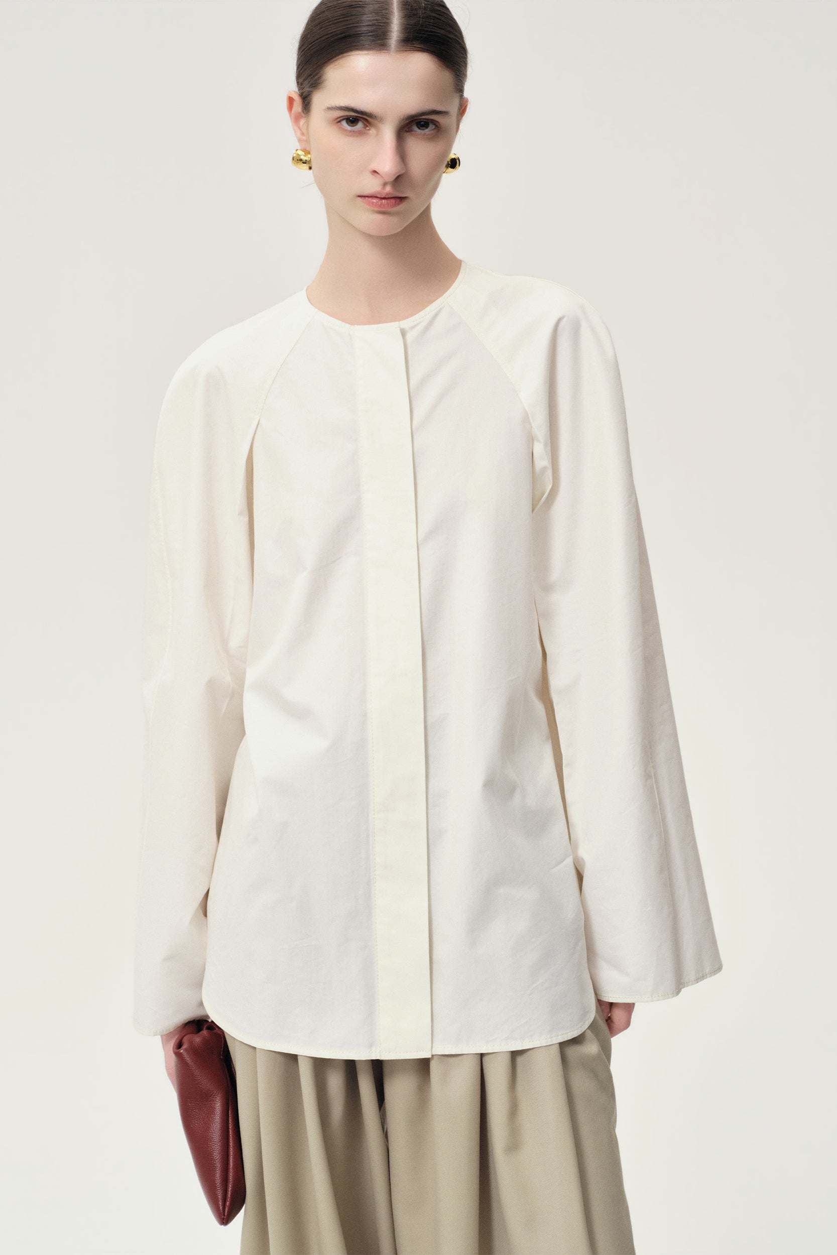 Sculptural Shaped Shirt Off-White