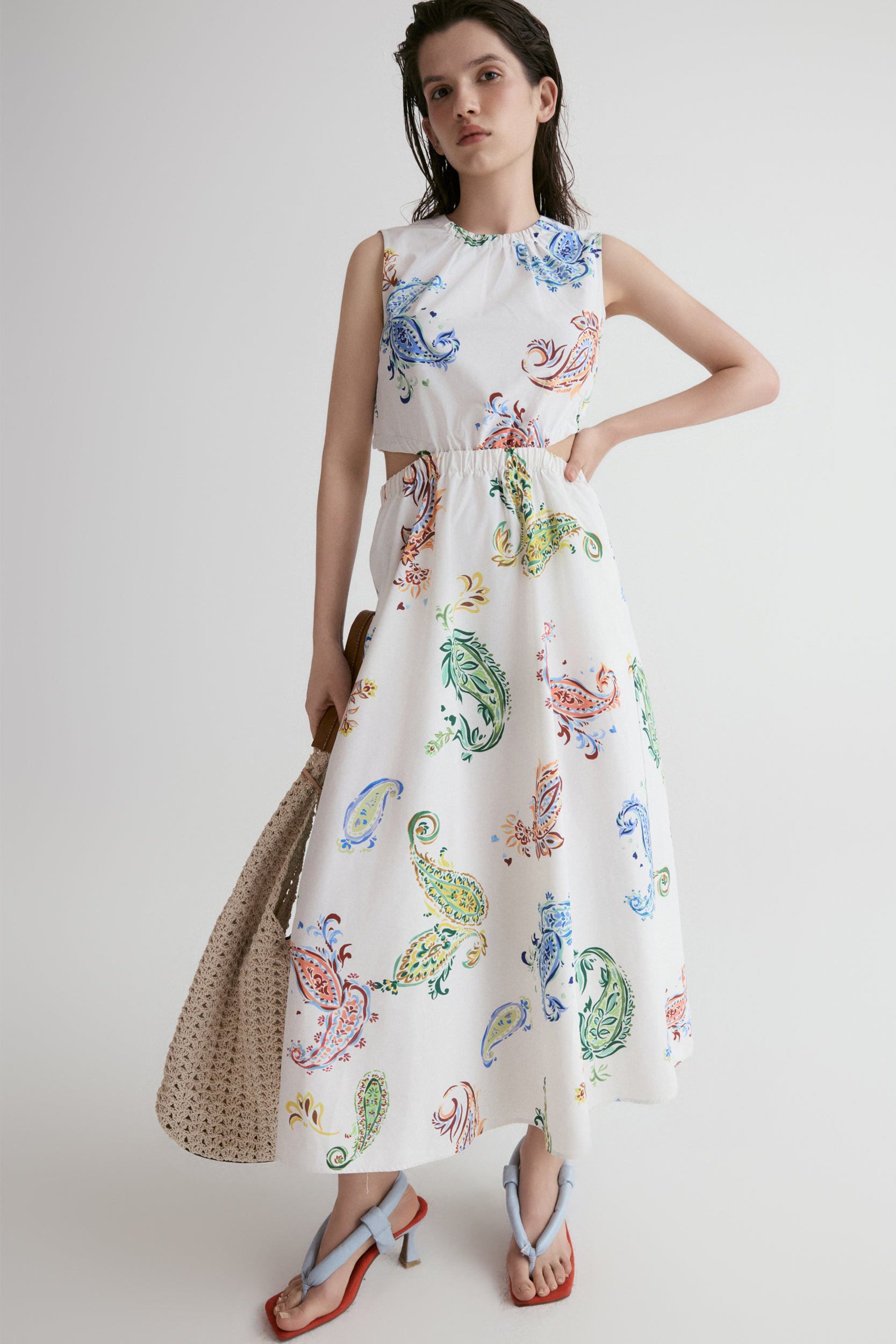 Santorini Paisley Maxi Dress