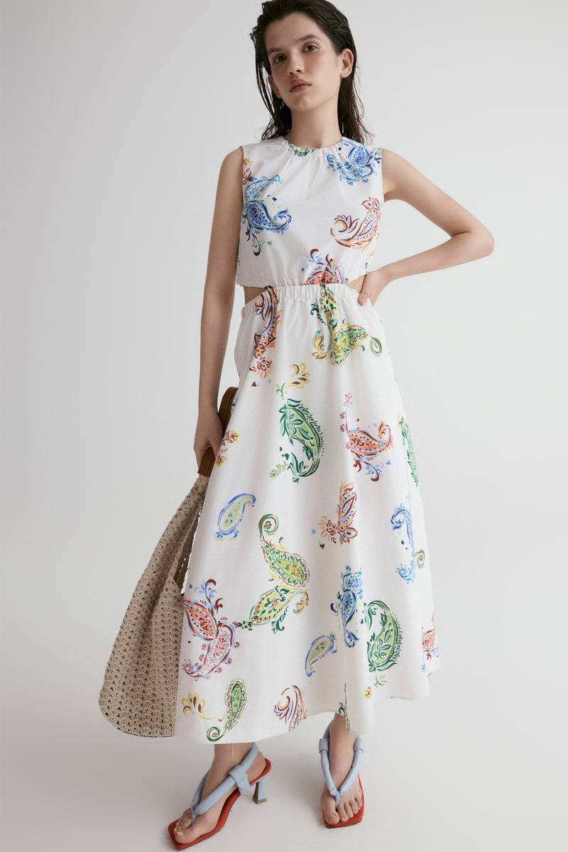 Santorini Paisley Maxi Dress