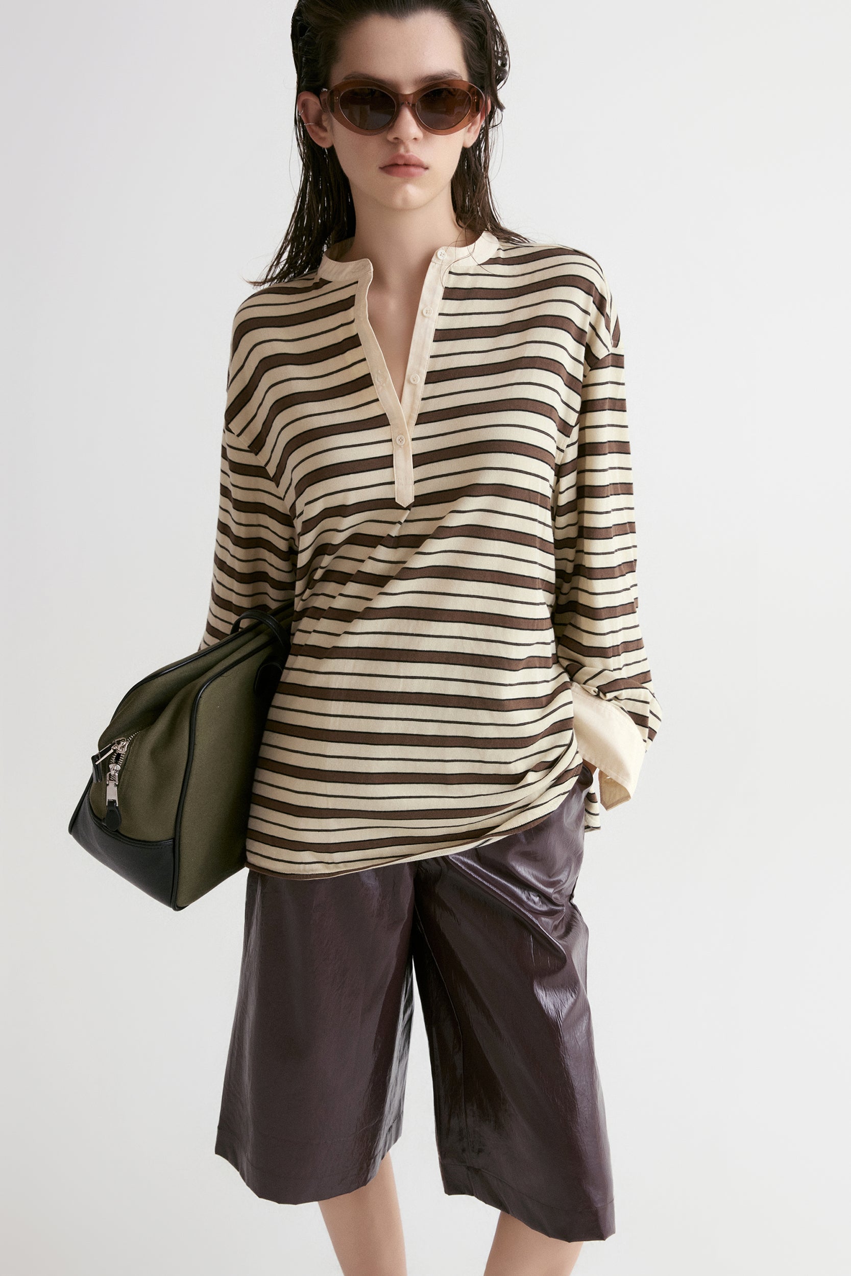 Long-Sleeve Striped T-shirt