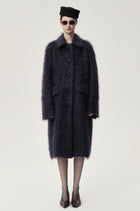 Modernist Mohair Coat Midnight