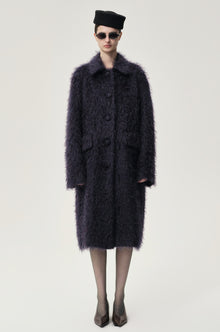 Modernist Mohair Coat Midnight