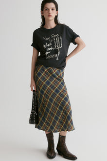 Ziggy Checked Midi Skirt