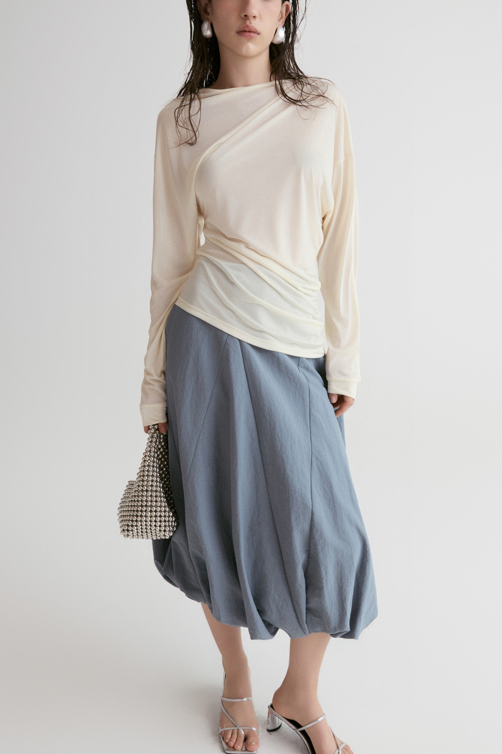 Amalfi Ballon Skirt-Ultimate Gray