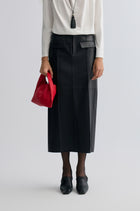 Kate Leather Column Skirt