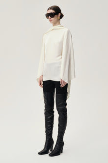Reversible Scarf Blouse Ecru