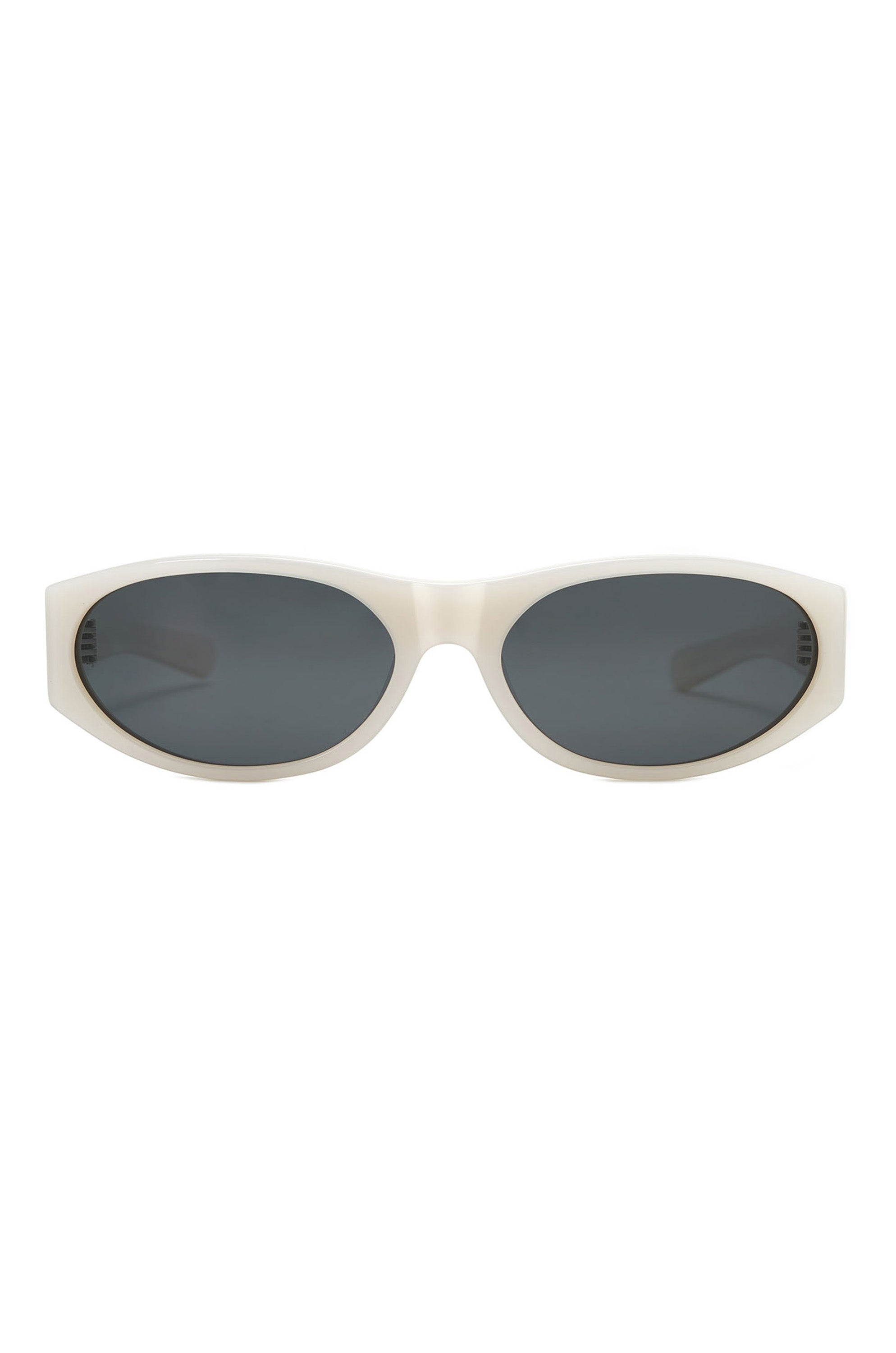 Winona Oval Sunglasses-White