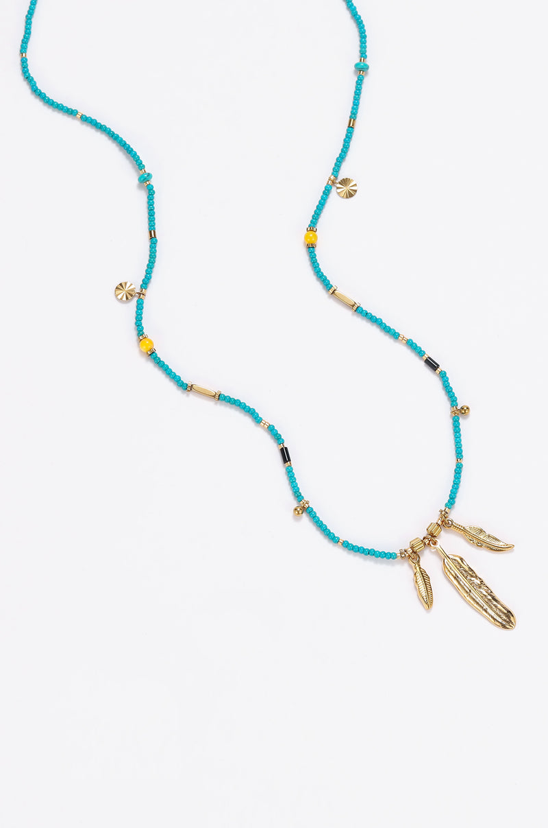 Azul 14-karat gold turquoise necklace