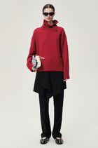 Vicky Turtleneck in Wool and Cashmere Red