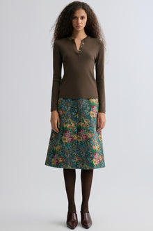 Rosetta Jacquard Skirt Grey