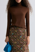 Wholegarment Fine Turtleneck Rust