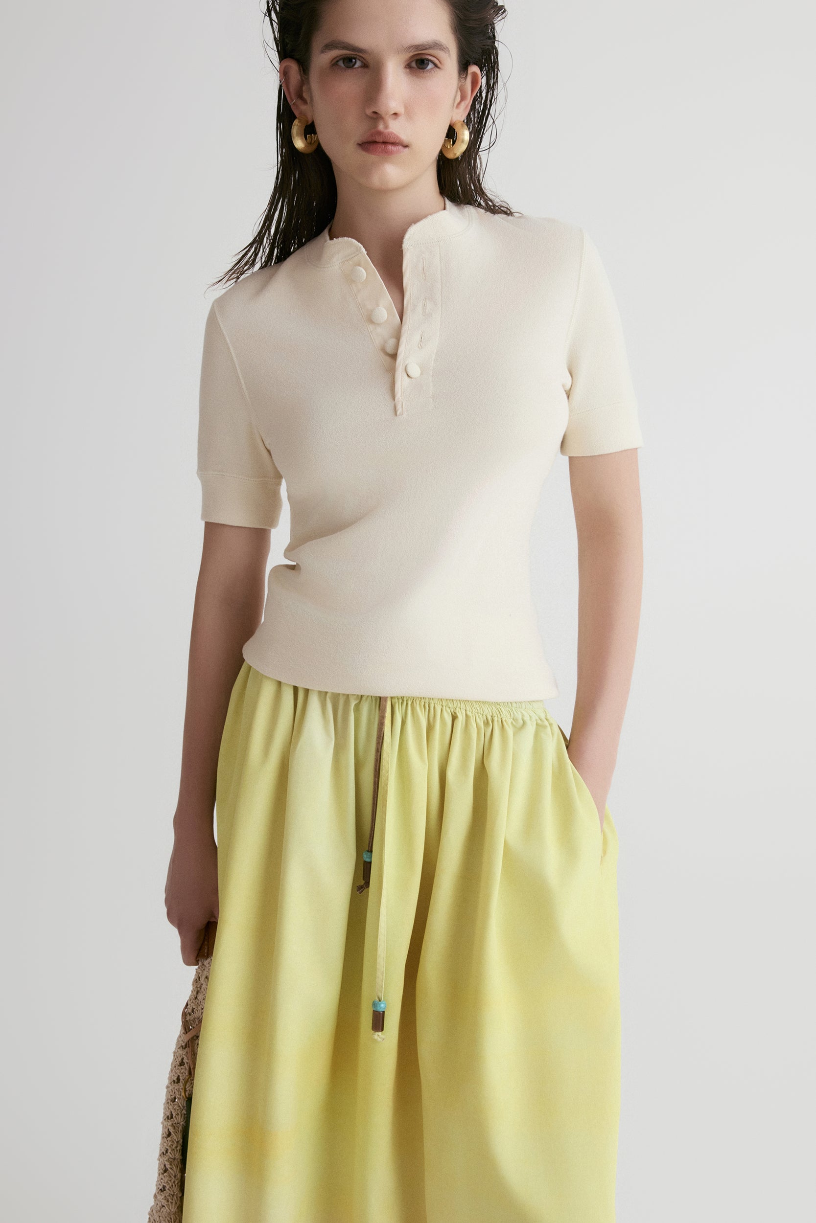 Dry Loop Terry Henley T- shirt