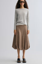 Tulip Checked Ballon-hem Skirt