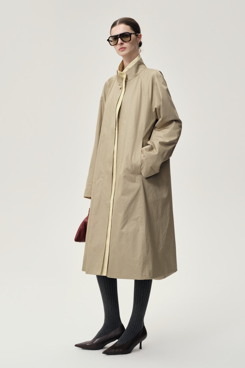 Amelie Trench Coat Khaki Beige/Butter
