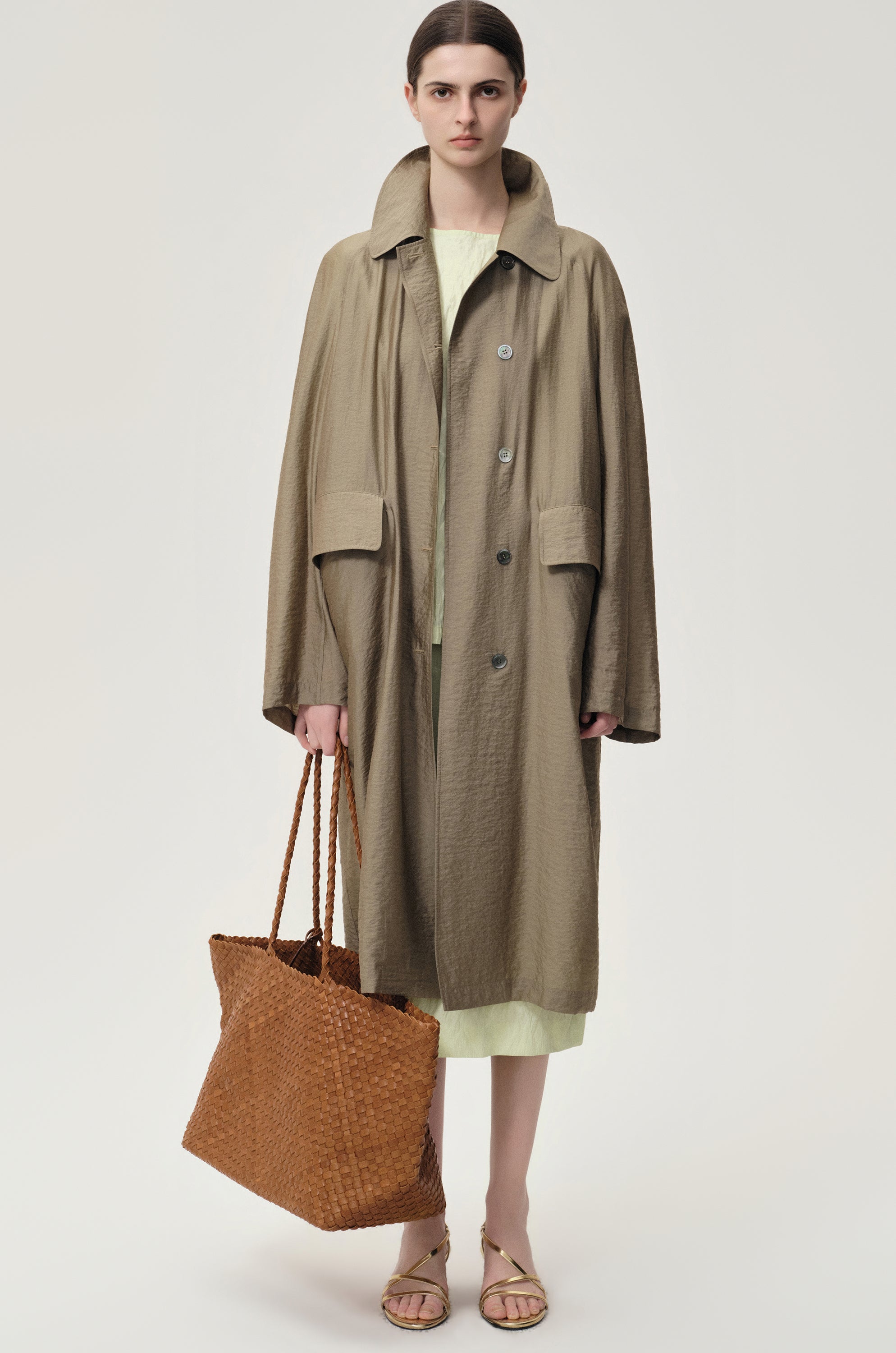 Zephy Trench Hay Green
