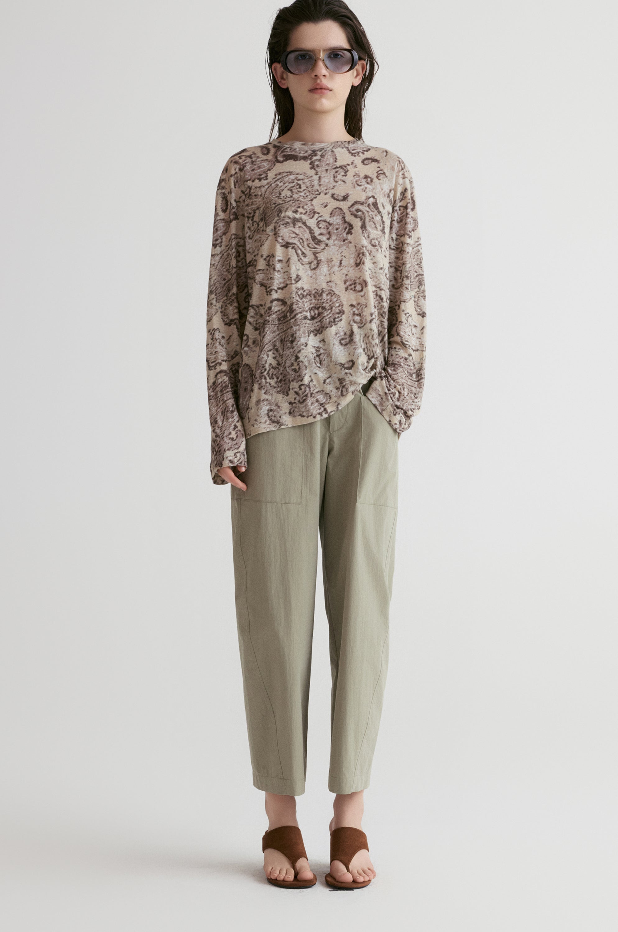 Boho Paisley Linen T-shirt