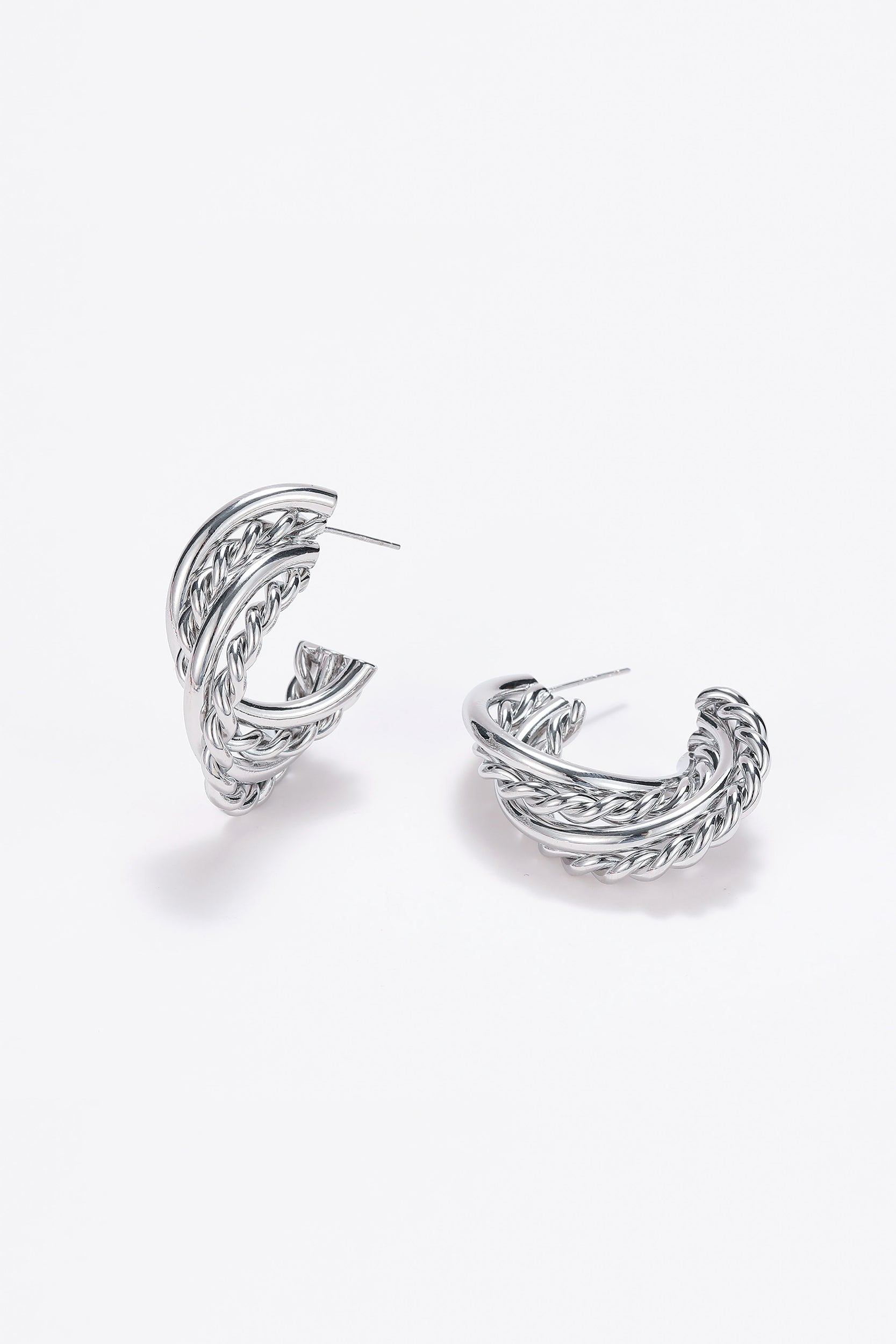 Layered band hoop Earrings