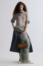 Two-tone Reversible Organza Blouse in silk