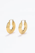 Zoe gold-plated hoop earrings
