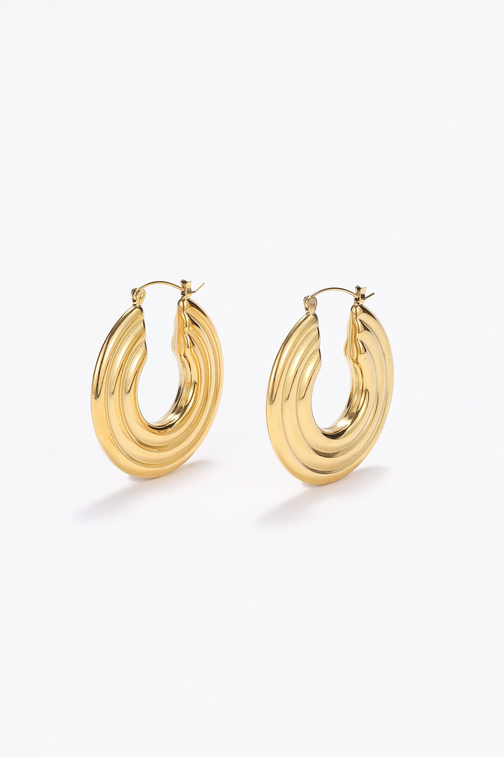 Zoe gold-plated hoop earrings