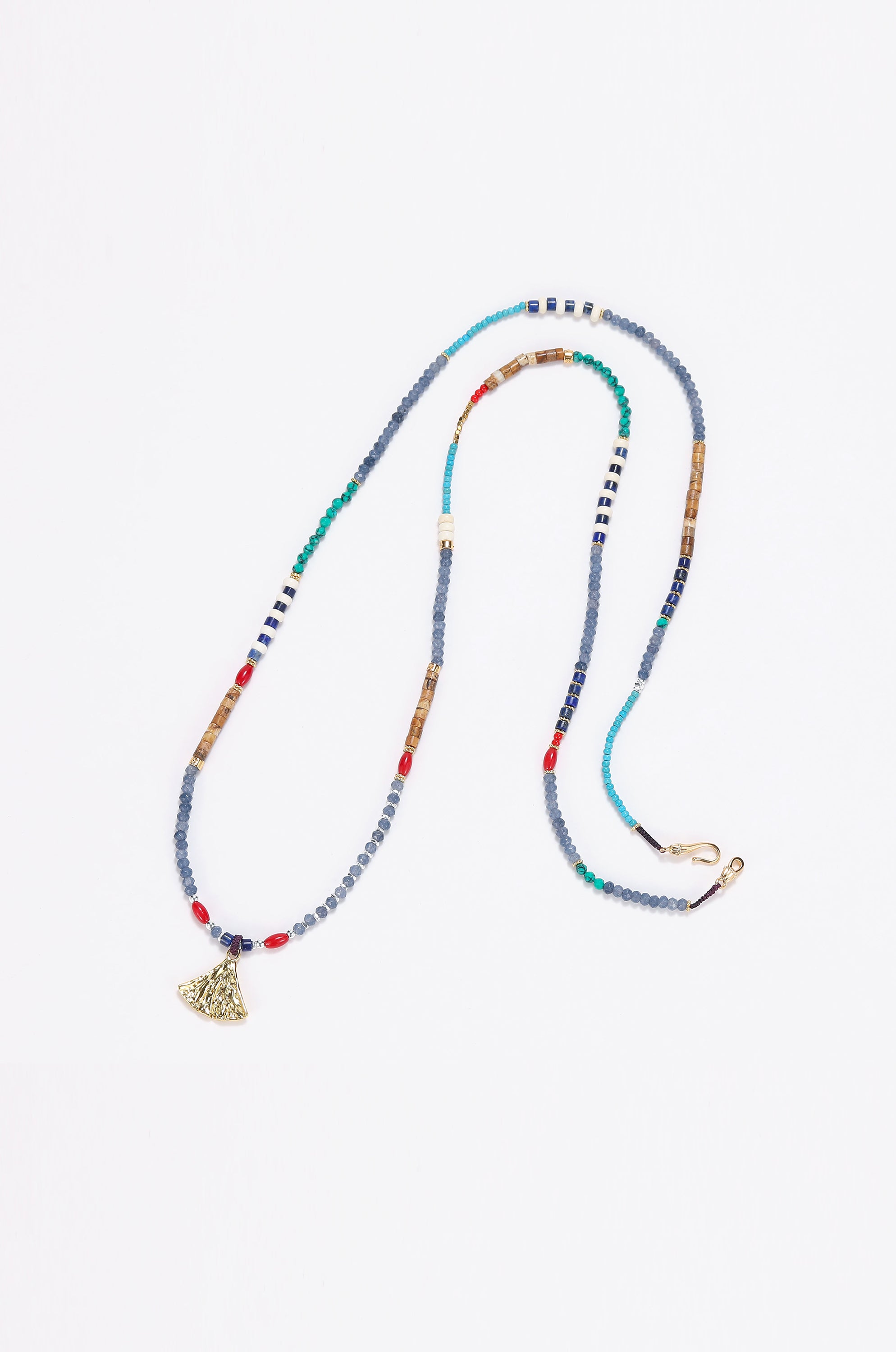 Solara gold-plated multi-stone necklace