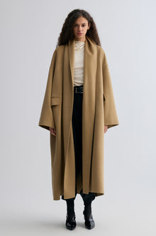 Oversized Double-faced Scarf Coat Hazel