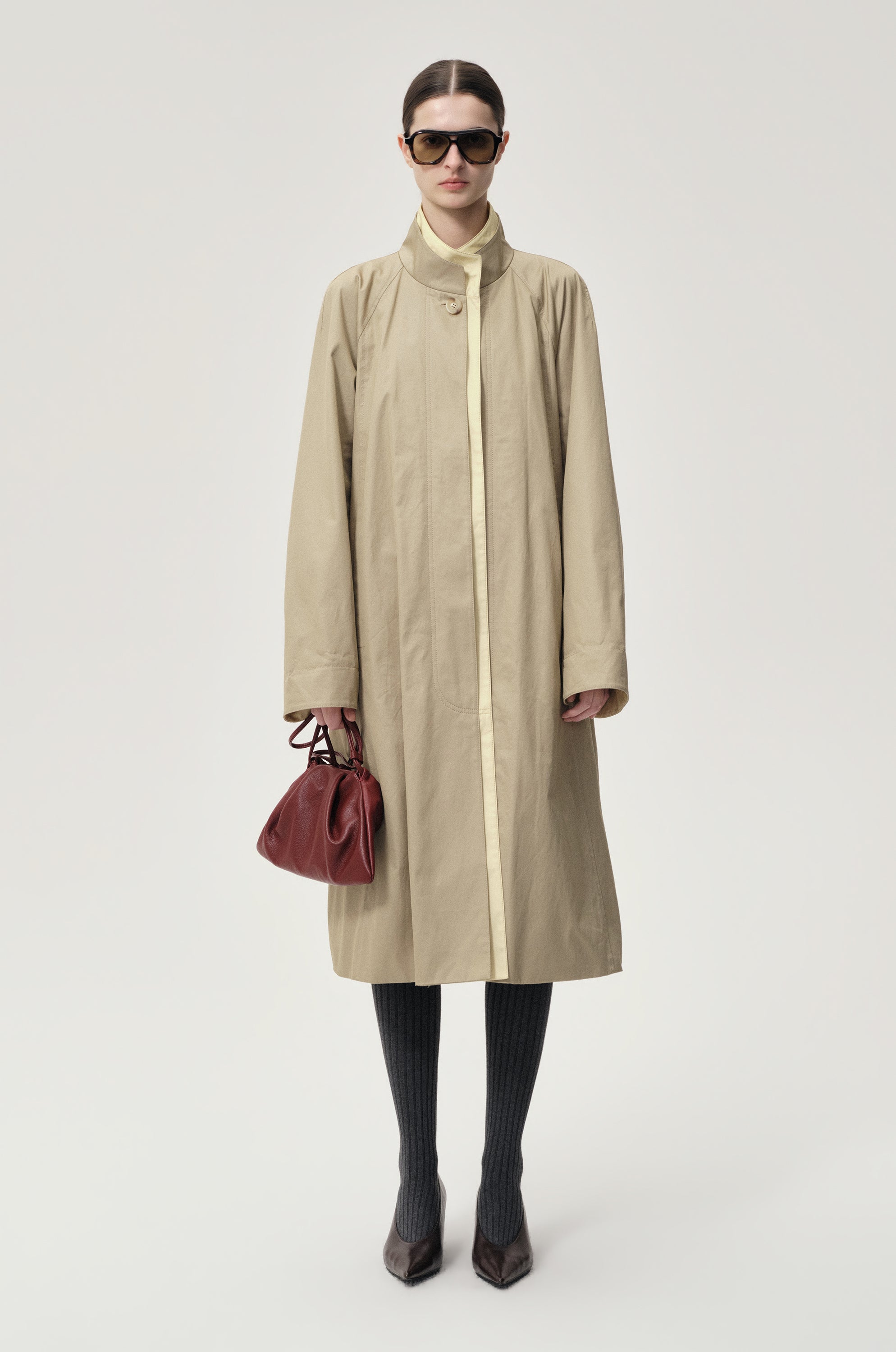 Amelie Trench Coat Khaki Beige/Butter